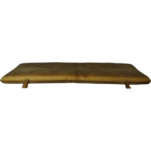 Esterilla de gimnasio vintage de piel de vaca, 1930