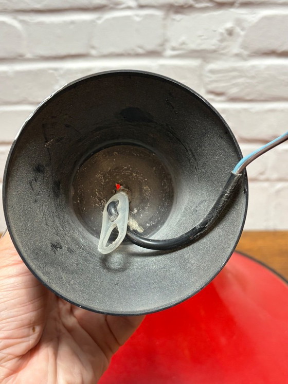 Image 1 of Vintage Space Age trumpet pendant lamp red | 70s retro