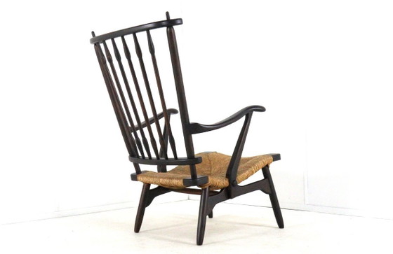 Image 1 of De Ster fauteuil spijlenstoel vintage 