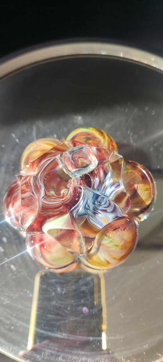 Image 1 of Pompoen van geblazen glas, gesigneerd door Loup Guittet.