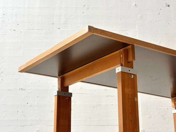 Image 1 of Height-adjustable mid-century work table / drafting table, 1970s