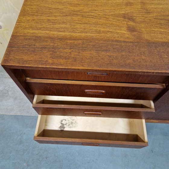 Image 1 of Vintage dressoir teakfineer teakhout audio meubel ladekast tv kast