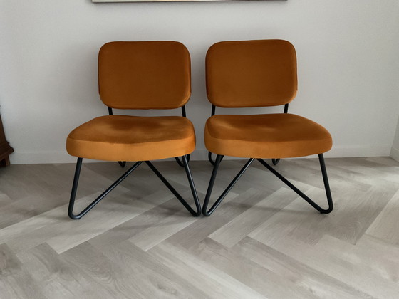 Image 1 of Fauteuil en velours Bronx71, lot de 2