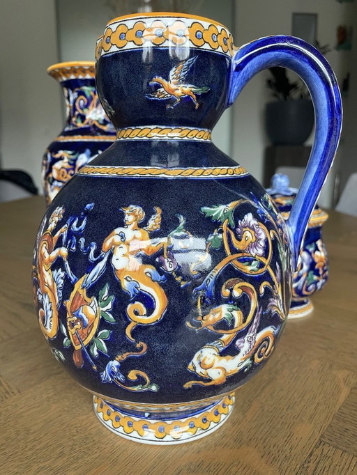 Set 3 Vazen Gien Renaissance Blue