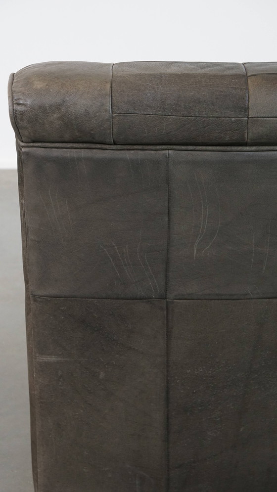 Image 1 of Grijze Vintage Lederen Design Fauteuil