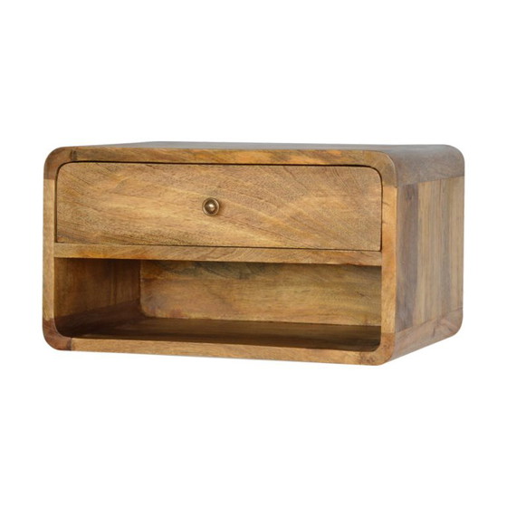 Schwebender Nachttisch mit offenem Ablagefach – Eichen-Finish – Artisan, Nachttische, Wood (photo 4 of 9)