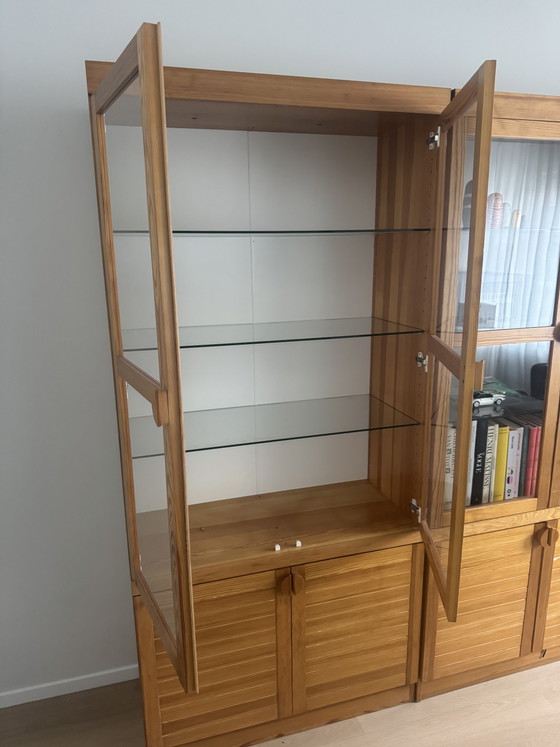 3x Vintage IKEA Wooden Display Cabinets – Glass (photo 3 of 6)
