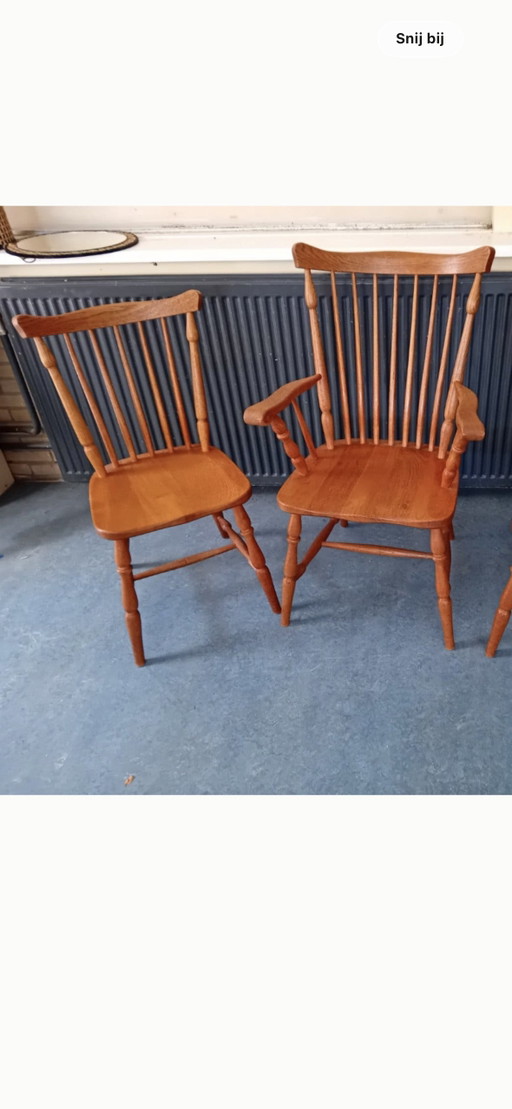 2 Antieke Kamer Stoelen – eetkamerstoelen, Wood