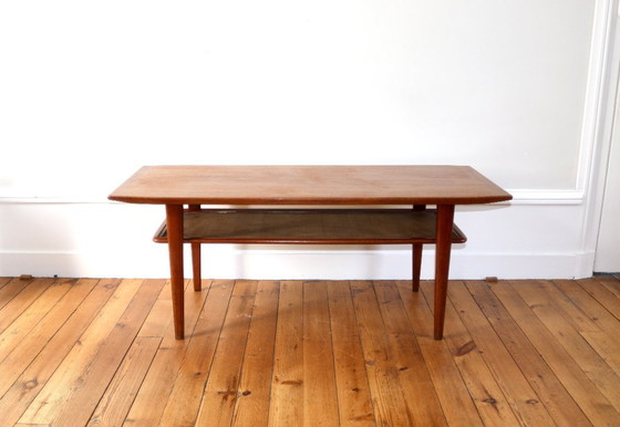 Image 1 of Scandinavian vintage teak coffee table Swiss Teak 1960