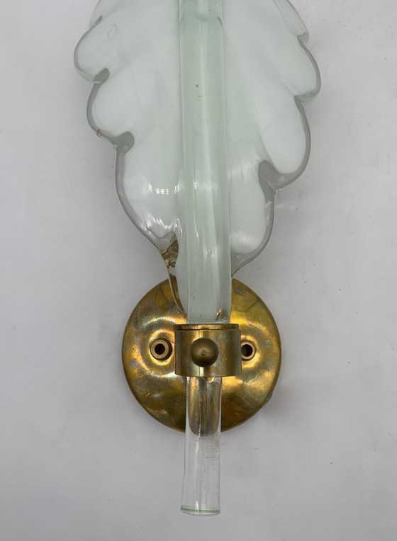 Image 1 of applique coppia in vetro made in italy 1960 attribuita a ditta Seguso