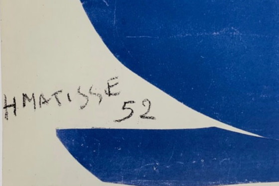 Image 1 of Henri Matisse: "Nu bleu l". In der Platte signiert.  Offsetlithografie in Galerierahmen mit entspiegeltem Acrylglas.