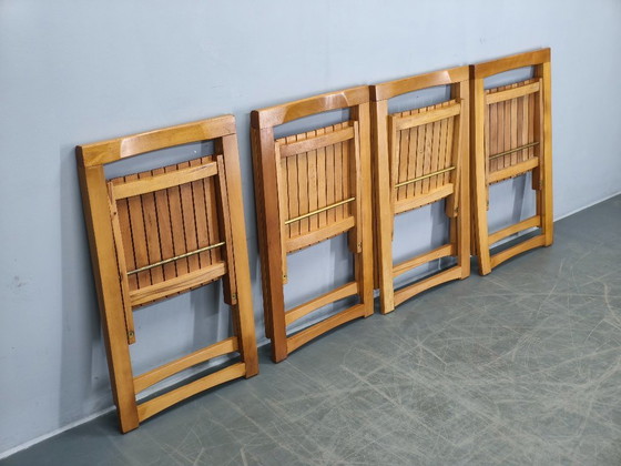 Image 1 of Ensemble de 4 chaises pliantes Trieste d'Aldo Jacober pour Alberto Bazzani