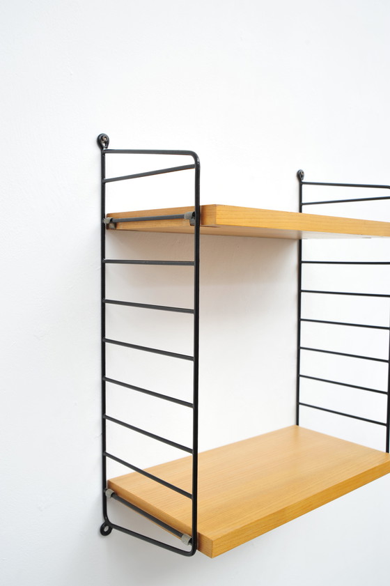 Image 1 of Sistema di scaffalature String in legno di ciliegio con 2 scale di Kajsa e Nisse Strinning