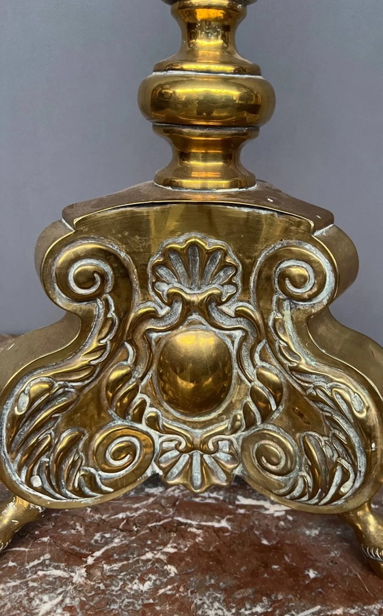 Lustre d'église. Cuivre. – Bougeoirs et chandeliers, Copper (photo 4 of 7)