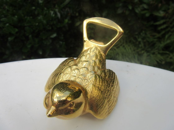 BMF Alemania Occidental Abrebotellas Pájaro dorado Gorrión Spatz – Accesorios de mesa, Metal, Brass (photo 6 of 7)