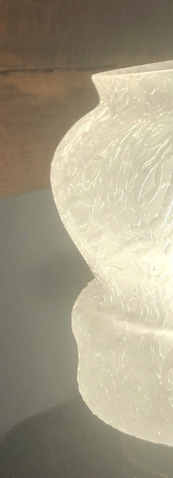 Image 1 of Set van 3 art deco glazen bollen, craquelé effect, 1930-40, België