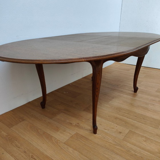 Image 1 of Oval vintage dining table dining room table extendable table