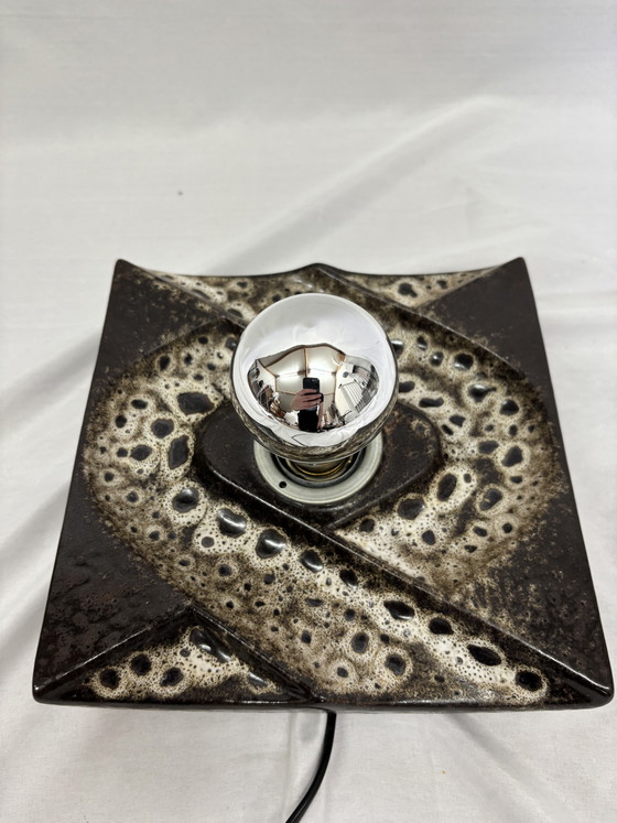 Image 1 of Set vintage di lampade da parete in ceramica a lava grassa PAN Leuchten
