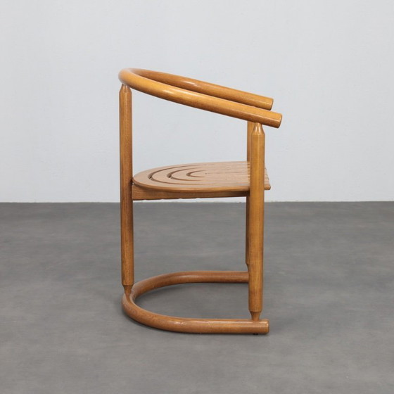 Image 1 of Set di 6 sedie da pranzo in legno curvato di Allmilmö, anni '80