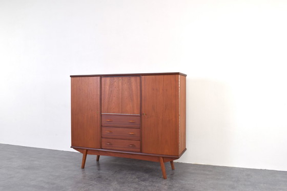 Image 1 of Mid-Century Danish Teak Highboard, 1960s.