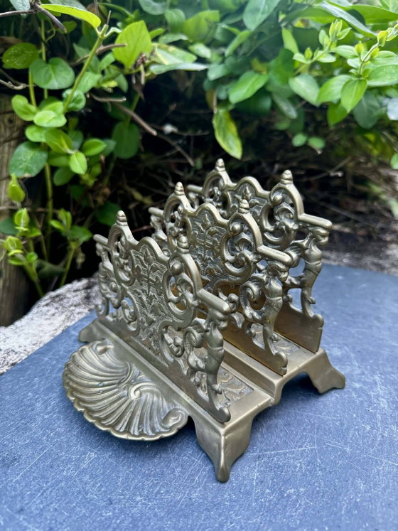 Portariviste e portacarte barocco in ottone – Brass, Barok (photo 8 of 8)