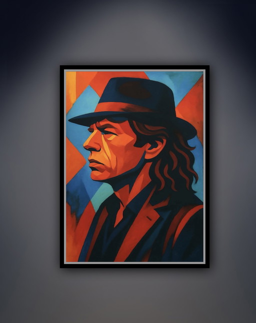 Karmen Moccha: "Mick Jagger”. Handgesigneerd en genummerd.