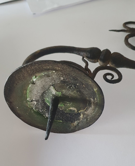 Handgefertigter Kerzenhalter Wand – Brass, Iron (photo 3 of 5)