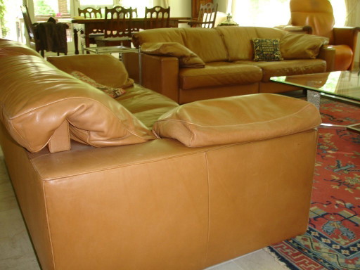 Durlet Vintage Ledersofa-Schlafsofa
