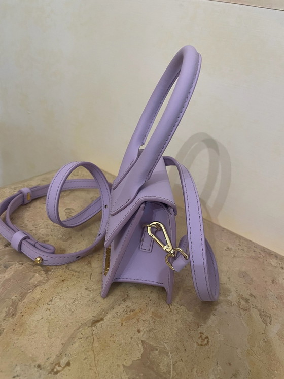 Jacquemus Le Chiquito in pastel lilac leather – Top handle bags, Metal (photo 9 of 15)