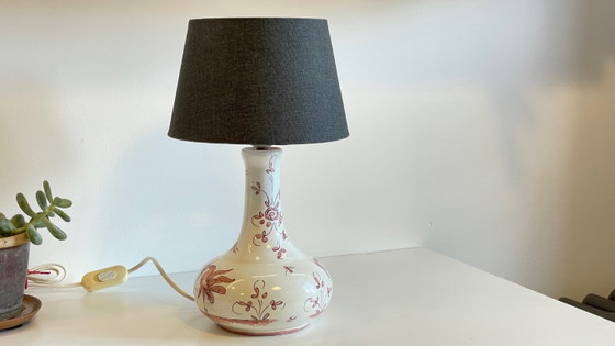Vintage Du Matet Faience Lamp, France – MATET France, Table lamps, Canvas (photo 14 of 26)