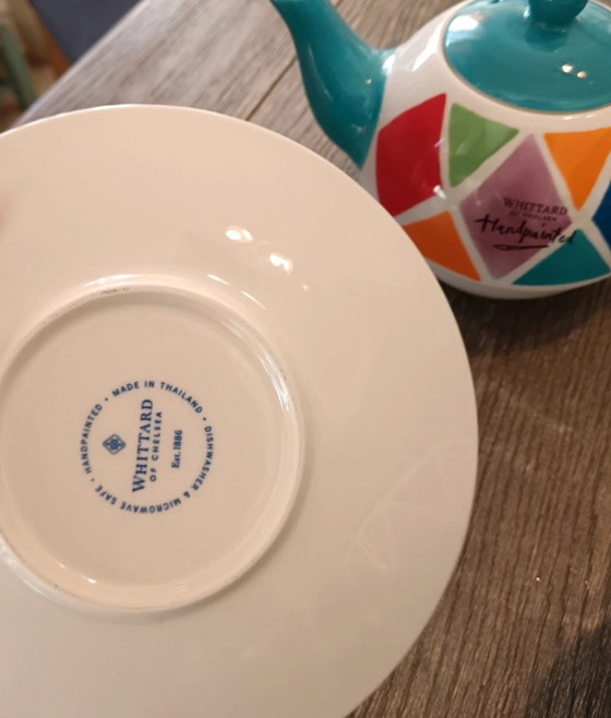 Image 1 of Service à thé « Tea for One » peint à la main par Whittard of Chelsea,