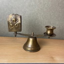 Collection of vintage brass plates vases and trinkets
