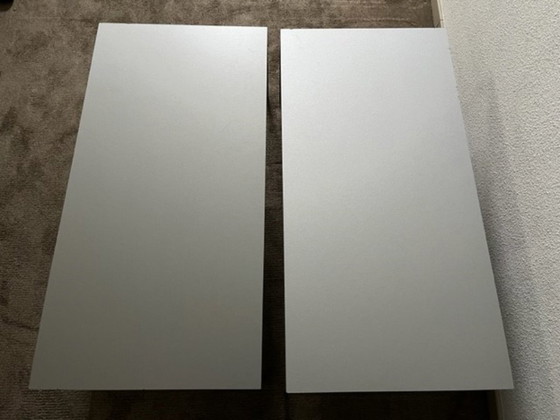 Image 1 of 2x Tavolino con gambe a slitta di pietra mercuriale