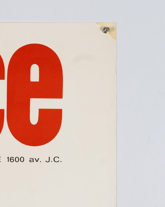 Grèce – 1964 – Affiche de voyage vintage originale de M. Katzourakis – Style moderne du milieu du XXe siècle (photo 8 of 8)