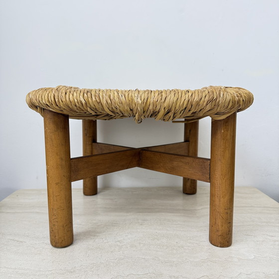 Image 1 of Italian Rush Stool by Lorenzo Forges Davanzati, 1960s