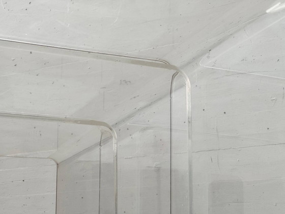 Image 1 of Space Age 3er Set Plexiglas Satztische / Beistelltische, 1970er Jahre 