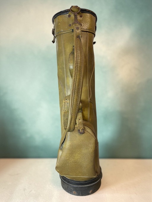 Borsa da golf vintage in similpelle invecchiata