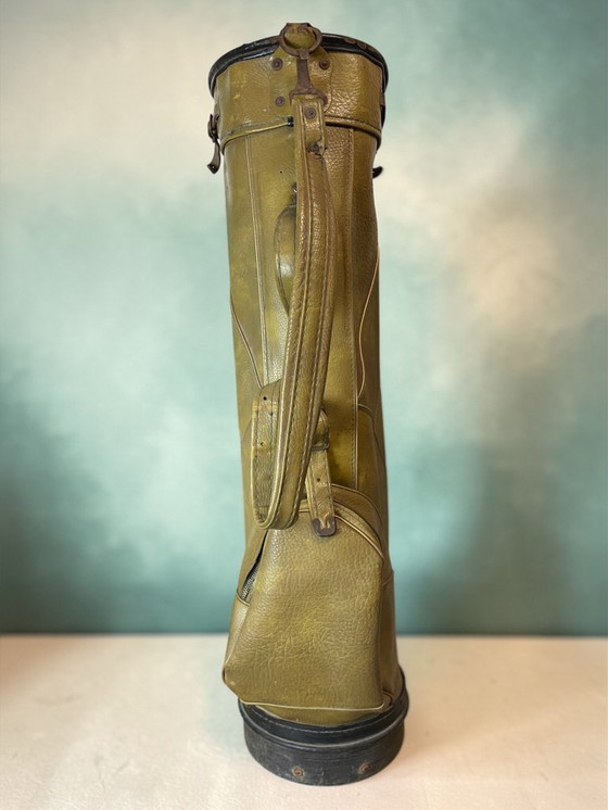 Image 1 of Borsa da golf vintage in similpelle invecchiata