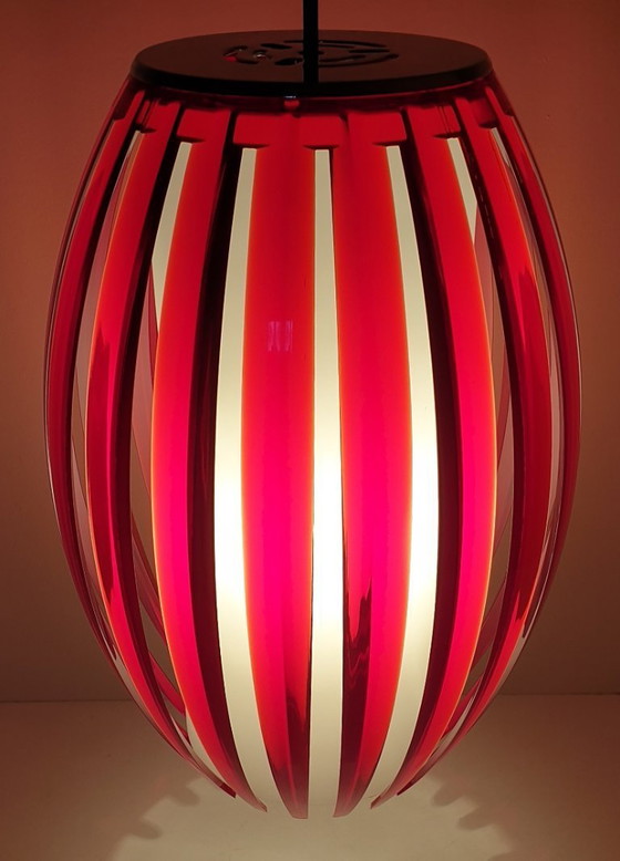 Image 1 of 2 x Herstal Pulz Tentakel XL Pendelleuchten rot