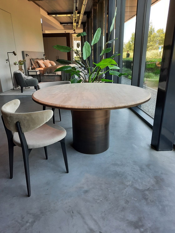 Image 1 of Tablez Round Dining Table Travertine