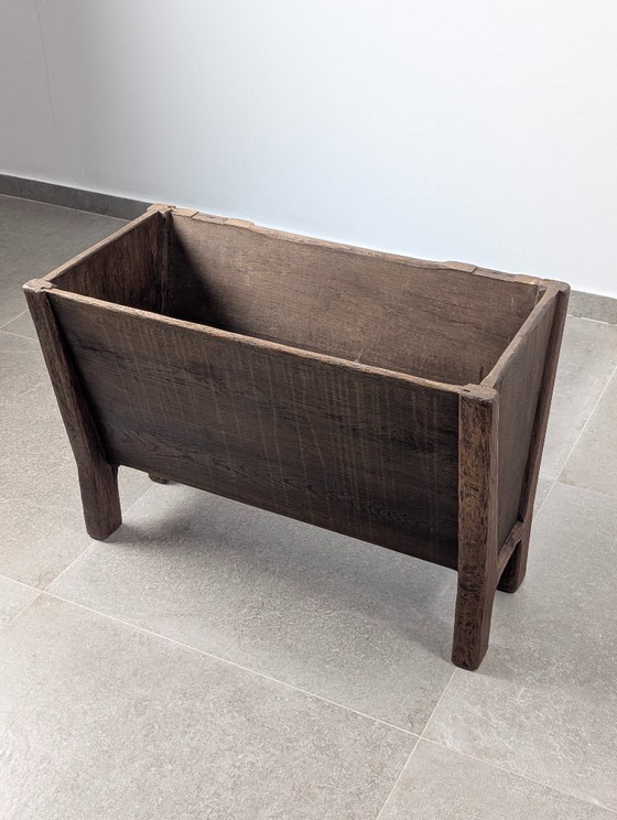 Image 1 of Wabi-Sabi Danish Solid Wood Planter, Aarhus, Denmark, 1940s