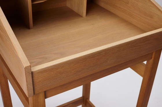 Sekretär aus Eichenholz, Dänemark, 1960er Jahre. – Schreibtisch, Wood, Brass (photo 13 of 16)