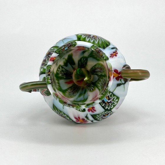 Image 1 of Vintage Murano Millefiori glass amphora – attr. Fratelli Toso