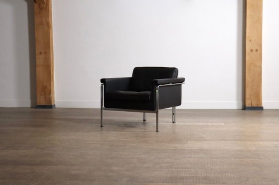 Horst Brüning Model 6912 Lounge Chair in zwart leer voor Kill International, Duitsland 1967 – Fauteuils (photo 5 of 14)