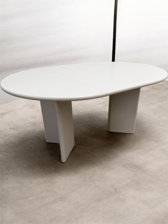 Image 1 of Arco round extendable dining table color Dune