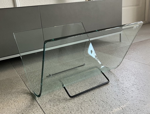Fiam Italy Glass Magazine Rack