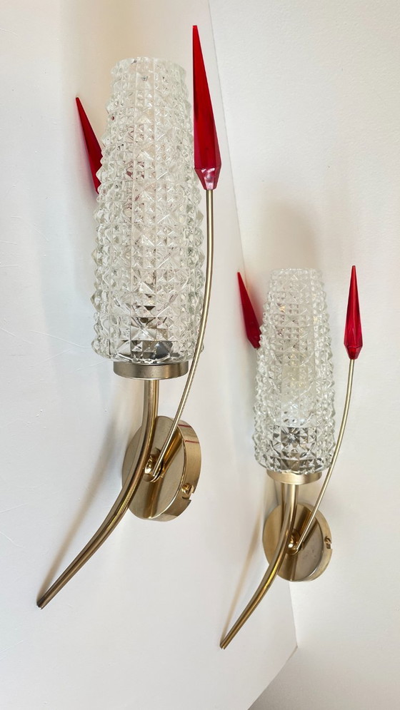 Image 1 of Paar retro 60's wandlampen Frankrijk