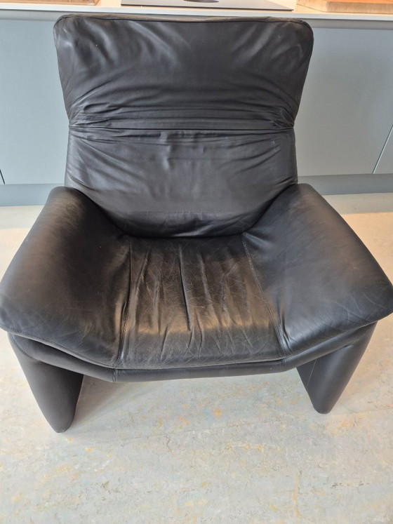 Image 1 of Hans Kaufeld Sessel – schwarzer Ledersessel