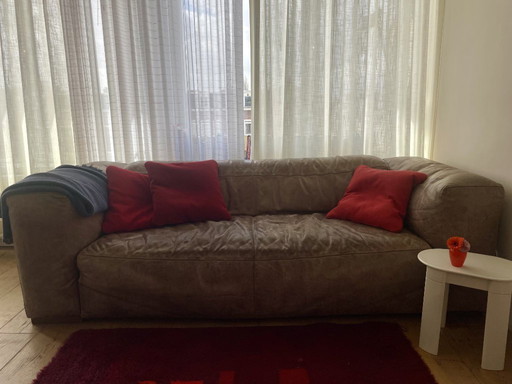 Divano vintage in pelle marrone