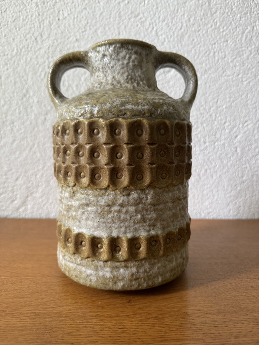 Vase with handles 60's German ceramics